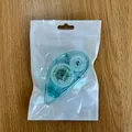 8m x 8mm transparent double-sided dot glue tape dispenser for student school and craft projects - English Version Of Dot Glue 8 Meters * 8mm; 0103 - Blue