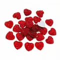 Patchs en cristal rouge étincelants de 10mm en forme de cœur pour les bijoux DIY - Rouge / 12 Mm (025 G Par Pièce)