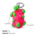 Vibrant dragon fruit enamel pendant for DIY jewelry making with dimensions and weight info - Pj598crs Oil Drop Pendant