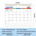 YO-ring bound 2027-2028 wall calendar with 18 months of minimalist design layout - Yo Minimalist Horizontal Style Sizes 27.1-28.6.