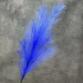 Pluma de hierba de pampa artificial azul vibrante para decoración de hogar y bodas - Azul Zafiro De 7 Horquillas