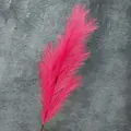 Rama de hierba de la pampa artificial rosa fucsia para decoración de bodas y hogar - Rojo Rosa Intenso De 7 Puntas