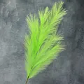 Rama de hierba de pampa artificial verde neón para decoración vibrante de hogar y bodas - Verde Claro De 7 Puntas