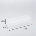 Transparent acrylic multi-slot pen display stand rack with 24x8x6.5cm size markings - Style C S-Type 36-Hole Pen Rack
