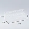 Premium clear 3-tier acrylic display stand for pens and pencils, dimensions 24x9x10cm - Style E Double Layer 48-Hole Pen Rack