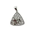 Elegant silver-colored triangular starfish pendant encrusted with stones for DIY jewelry - Triangle (NAA08-1)