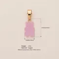 Mini macaron pink gummy bear pendant charm with gold clasp for DIY jewelry making - Purple Bear Gold Clasp Pendant