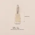 White frosted bear pendant with rhinestone hoop, 15x10mm size specification - White Bear Silver Rhinestone Clasp Pendant
