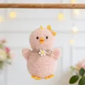 Adorabile ciondolo pulcino in peluche lana d'agnello rosa per decorazioni di Pasqua - Rosa
