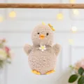 Simpatico pulcino in lana di agnello appeso per decorazione pasquale e la casa - Cuoio