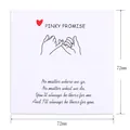 Tarjeta cuadrada blanca para exhibir joyas con texto Pinky Promise y 72mm - Tarjeta Blanca Pinky Promise (K102) / 70mm*70mm