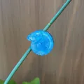 Ocean themed translucent blue shell mini hair claw clip for styling bangs and side hair - Blue Small Shell