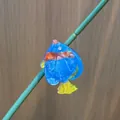 Vibrant blue tropical fish shaped acetate hair claw clip for sea themed hairstyles - Blue Fish
