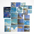 Celestial and nature themed washi paper sticker pack for DIY journaling decoration - Silent Mountains and Seas