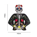 Large Mexican Day of the Dead skeleton hanging decoration banner for parties, 120cm - Skull Folk Irregular Backdrop (Irregular 1)