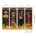 Traditional Mexican Day of the Dead skeleton party banners for hanging decorations - Skeleton Musician Set (4-Piece 1) / 4 Pieces/Pack