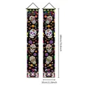 Mexican Day of the Dead banners featuring colorful sugar skull designs 180x30cm size - Day of the Dead Text Couplet (Style 7) / 2 Pieces/Pack (100D) / Colorful