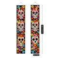 Vibrant Day of the Dead Mexican party banners with colorful skull designs for porch - 传统糖果颅骨款式(对联26) / 100D (ai-2件/包) / Colorful