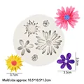 Stampo in silicone a margherita per decorazioni di torte fondant e sapone artigianale - 2# / Grigio
