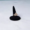 Elegante espositore per anelli a cono in velluto nero per conservazione e vetrina gioielli - Dito Singolo Con Fondo Arrotondato