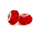 Glanzende rode facet geslepen imitatie kattenoog kralen voor DIY sieraden armbanden - 012