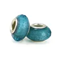 Paar facet geslepen blauwe kattenoog kralen met zilveren kern voor DIY-sieraden maken - Atleet Portret 3