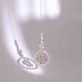 Χειροποίητο κρυστάλλινο λουλούδι suncatcher για διακόσμηση κήπου και ουράνιο τόξο - Σκούρο Χρώμα / 42cm