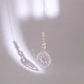 Κρυστάλλινο suncatcher λουλούδι για διακόσμηση κήπου και εσωτερικών χώρων - Διαυγές Λευκό / 42cm
