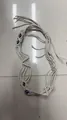 Ceinture en corde tressée bohème faite main avec perles mauvais œil pour chapeaux. - 56-58cm / Bande de chapeau bohème œil maléfique blanc crème (AB343)