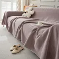 Funda de sofá de chenilla rosa empolvado con diseño de espiga para decoración hogar - Patrón de Espiga - Rosa / 180*130 (asiento Individual Pequeño)