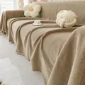 Funda de sofá de chenilla con textura de espiga en color crema beige para el hogar - Funda de sofá de espiga - Camello Claro / 180*130 (asiento Individual Pequeño)