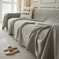 Funda de sofá de chenilla crema con textura de espiga, protectora antiarañazos - Patrón de Espiga - Gris Claro / 180*130 (asiento Individual Pequeño)