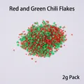 2g pack of red and green mixed PVC simulated chili flakes for DIY crafts - Mixed Red And Green Chili Flakes (2g)