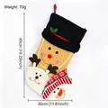Sneeuwpop kerstkous afmetingen: 49cm lengte en 30cm breedte voor cadeauzakje - Zwarte Hoed Stijl