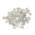 Silver alloy heart charms engraved with 'made with love' for DIY jewelry making - Antique Silver