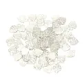 Bulk silver alloy heart-shaped pendants with 'Made with Love' engraving for DIY jewelry making - Bright Silver / 12*10mm / 0.6g