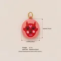 Unique pink enamel devil face pendant accessory made of durable vacuum plated stainless steel - Mask Pendant