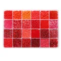 Professional 24-grid red theme seed bead set for DIY jewelry making and handmade bracelets - 24 Compartments 5 Grams Per Compartment Red Color Scheme 120 Grams Per Set
