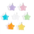 Colorful luminous star-shaped resin pendants for DIY jewelry and keychain making - Random Color Mixing / 26*23mm / 3.5g