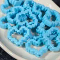 Light blue pixelated heart acrylic beads for DIY jewelry making and phone charms - 15-lake Blue [outer Frame] / (sold Per Piece) Diameter Approximately 25*29mm Aperture Approximately 2.8mm