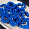 Blue pixelated heart-shaped acrylic lacquer beads for DIY jewelry and phone charms - 11-royal Blue [outer Frame] / (sold Per Piece) Diameter Approximately 25*29mm Aperture Approximately 2.8mm