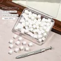 Set of 100 mini white sponges and metal claw tool for gradient nail art designs - Dabbing Sponge Set 01 (White) / 100 Beads
