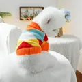 Suéter de punto con patrón de estrella de mar colorida para perros y gatos, ropa suave. - Suéter de Cuadros Arcoíris