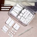 White mini beancurd sponges nail art kit with metal claw tool for gradient blending - Dabbing Sponge Set 04 (White Multi-size) / 100 Pieces (Multi-size)