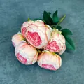 Ramo de peonías artificiales rosa de 7 cabezas para decoración de hogar y bodas - Colores De Primavera: Rosa
