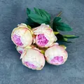 Bellissimo bouquet di peonie artificiali a 7 teste per la decorazione del matrimonio - 7 Teste/Confezione / Serie Primavera - Viola Chiaro