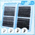 640pcs Individual Cluster Lashes 30D-60D mix length 9-16mm eyelash extension kit - DIY-JMS-340