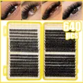 640pcs individual cluster lashes in yellow palette for DIY professional extensions - DIY-JMS-355