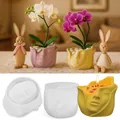 High quality girl face silicone mold for DIY resin candle cup and plaster flower pot - Girl's Flowerpot 02 / Silicone Mold