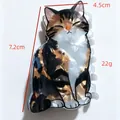 Pince à cheveux adorable en forme de chat calicot, 7,2 cm x 4,5 cm, poids 22 g - Style de Chat Calico / Chat